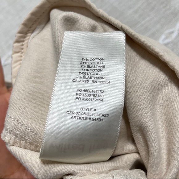 Aritzia Wilfred Modern Cargo wide leg pants Beige carpenter High Rise utility - Picture 12 of 13